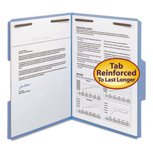 Load image into Gallery viewer, Smead® wholesale. Top Tab Colored 2-fastener Folders, 1-3-cut Tabs, Letter Size, Blue, 50-box. HSD Wholesale: Janitorial Supplies, Breakroom Supplies, Office Supplies.