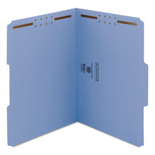 Load image into Gallery viewer, Smead® wholesale. Top Tab Colored 2-fastener Folders, 1-3-cut Tabs, Letter Size, Blue, 50-box. HSD Wholesale: Janitorial Supplies, Breakroom Supplies, Office Supplies.