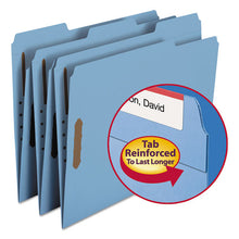 Load image into Gallery viewer, Smead® wholesale. Top Tab Colored 2-fastener Folders, 1-3-cut Tabs, Letter Size, Blue, 50-box. HSD Wholesale: Janitorial Supplies, Breakroom Supplies, Office Supplies.