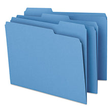 Load image into Gallery viewer, Smead® wholesale. Colored File Folders, 1-3-cut Tabs, Letter Size, Blue, 100-box. HSD Wholesale: Janitorial Supplies, Breakroom Supplies, Office Supplies.