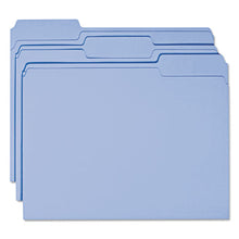 Load image into Gallery viewer, Smead® wholesale. Colored File Folders, 1-3-cut Tabs, Letter Size, Blue, 100-box. HSD Wholesale: Janitorial Supplies, Breakroom Supplies, Office Supplies.