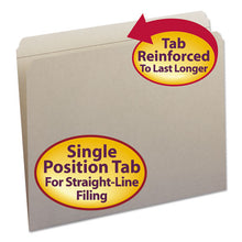 Load image into Gallery viewer, Smead® wholesale. Reinforced Top Tab Colored File Folders, Straight Tab, Letter Size, Gray, 100-box. HSD Wholesale: Janitorial Supplies, Breakroom Supplies, Office Supplies.