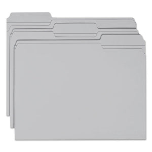 Smead® wholesale. Reinforced Top Tab Colored File Folders, 1-3-cut Tabs, Letter Size, Gray, 100-box. HSD Wholesale: Janitorial Supplies, Breakroom Supplies, Office Supplies.