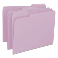 Load image into Gallery viewer, Smead® wholesale. Colored File Folders, 1-3-cut Tabs, Letter Size, Lavender, 100-box. HSD Wholesale: Janitorial Supplies, Breakroom Supplies, Office Supplies.