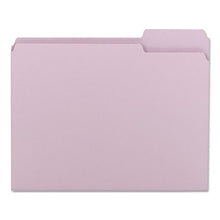 Load image into Gallery viewer, Smead® wholesale. Colored File Folders, 1-3-cut Tabs, Letter Size, Lavender, 100-box. HSD Wholesale: Janitorial Supplies, Breakroom Supplies, Office Supplies.