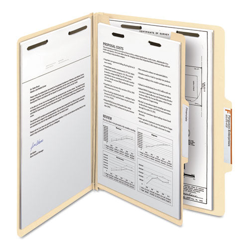 Smead® wholesale. Manila Four- And Six-section Top Tab Classification Folders, 1 Divider, Letter Size, Manila, 10-box. HSD Wholesale: Janitorial Supplies, Breakroom Supplies, Office Supplies.