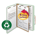 Smead® wholesale. 100% Recycled Pressboard Classification Folders, 1 Divider, Letter Size, Gray-green, 10-box. HSD Wholesale: Janitorial Supplies, Breakroom Supplies, Office Supplies.