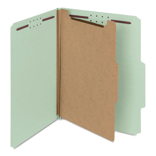 Smead® wholesale. 100% Recycled Pressboard Classification Folders, 1 Divider, Letter Size, Gray-green, 10-box. HSD Wholesale: Janitorial Supplies, Breakroom Supplies, Office Supplies.