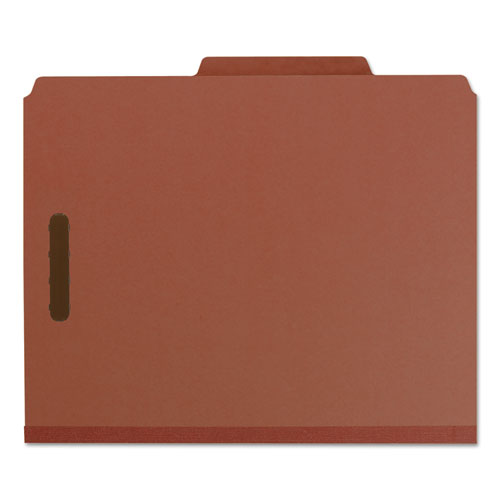 Smead® wholesale. 100% Recycled Pressboard Classification Folders, 1 Divider, Letter Size, Red, 10-box. HSD Wholesale: Janitorial Supplies, Breakroom Supplies, Office Supplies.