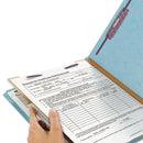 Smead® wholesale. Four-section Pressboard Top Tab Classification Folders With Safeshield Fasteners, 1 Divider, Letter Size, Blue, 10-box. HSD Wholesale: Janitorial Supplies, Breakroom Supplies, Office Supplies.