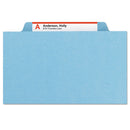 Smead® wholesale. Four-section Pressboard Top Tab Classification Folders With Safeshield Fasteners, 1 Divider, Letter Size, Blue, 10-box. HSD Wholesale: Janitorial Supplies, Breakroom Supplies, Office Supplies.
