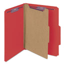 Smead® wholesale. Four-section Pressboard Top Tab Classification Folders With Safeshield Fasteners, 1 Divider, Letter Size, Bright Red, 10-box. HSD Wholesale: Janitorial Supplies, Breakroom Supplies, Office Supplies.