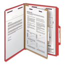 Smead® wholesale. Four-section Pressboard Top Tab Classification Folders With Safeshield Fasteners, 1 Divider, Letter Size, Bright Red, 10-box. HSD Wholesale: Janitorial Supplies, Breakroom Supplies, Office Supplies.