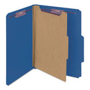 Smead® wholesale. Four-section Pressboard Top Tab Classification Folders With Safeshield Fasteners, 1 Divider, Letter Size, Dark Blue, 10-box. HSD Wholesale: Janitorial Supplies, Breakroom Supplies, Office Supplies.