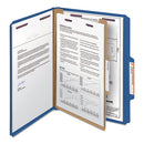 Smead® wholesale. Four-section Pressboard Top Tab Classification Folders With Safeshield Fasteners, 1 Divider, Letter Size, Dark Blue, 10-box. HSD Wholesale: Janitorial Supplies, Breakroom Supplies, Office Supplies.