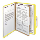 Smead® wholesale. Four-section Pressboard Top Tab Classification Folders With Safeshield Fasteners, 1 Divider, Letter Size, Yellow, 10-box. HSD Wholesale: Janitorial Supplies, Breakroom Supplies, Office Supplies.