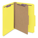 Smead® wholesale. Four-section Pressboard Top Tab Classification Folders With Safeshield Fasteners, 1 Divider, Letter Size, Yellow, 10-box. HSD Wholesale: Janitorial Supplies, Breakroom Supplies, Office Supplies.
