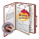 Smead® wholesale. Pressboard Classification Folders With Safeshield Coated Fasteners, 2-5 Cut, 1 Divider, Letter Size, Red, 10-box. HSD Wholesale: Janitorial Supplies, Breakroom Supplies, Office Supplies.