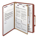 Smead® wholesale. Pressboard Classification Folders With Safeshield Coated Fasteners, 2-5 Cut, 1 Divider, Letter Size, Red, 10-box. HSD Wholesale: Janitorial Supplies, Breakroom Supplies, Office Supplies.