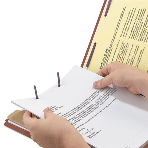Smead® wholesale. Pressboard Classification Folders With Safeshield Coated Fasteners, 2-5 Cut, 1 Divider, Letter Size, Red, 10-box. HSD Wholesale: Janitorial Supplies, Breakroom Supplies, Office Supplies.