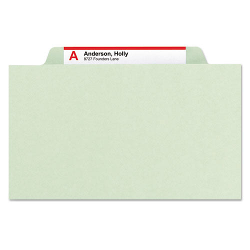 Smead® wholesale. Pressboard Classification Folders With Safeshield Coated Fasteners, 2-5 Cut, 1 Divider, Letter Size, Gray-green, 10-box. HSD Wholesale: Janitorial Supplies, Breakroom Supplies, Office Supplies.