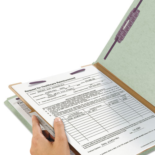 Smead® wholesale. Pressboard Classification Folders With Safeshield Coated Fasteners, 2-5 Cut, 1 Divider, Letter Size, Gray-green, 10-box. HSD Wholesale: Janitorial Supplies, Breakroom Supplies, Office Supplies.