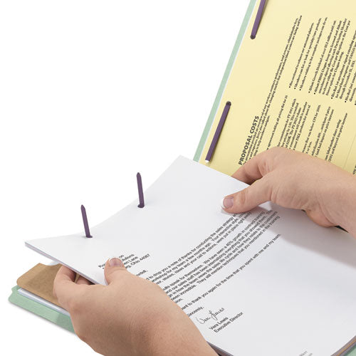 Smead® wholesale. Pressboard Classification Folders With Safeshield Coated Fasteners, 2-5 Cut, 1 Divider, Letter Size, Gray-green, 10-box. HSD Wholesale: Janitorial Supplies, Breakroom Supplies, Office Supplies.