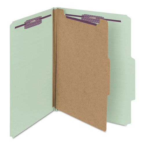 Smead® wholesale. Pressboard Classification Folders With Safeshield Coated Fasteners, 2-5 Cut, 1 Divider, Letter Size, Gray-green, 10-box. HSD Wholesale: Janitorial Supplies, Breakroom Supplies, Office Supplies.