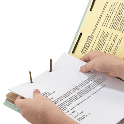 Smead® wholesale. 100% Recycled Pressboard Classification Folders, 2 Dividers, Letter Size, Gray-green, 10-box. HSD Wholesale: Janitorial Supplies, Breakroom Supplies, Office Supplies.