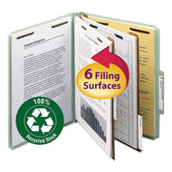 Smead® wholesale. 100% Recycled Pressboard Classification Folders, 2 Dividers, Letter Size, Gray-green, 10-box. HSD Wholesale: Janitorial Supplies, Breakroom Supplies, Office Supplies.