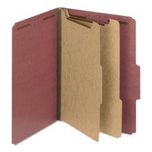 Load image into Gallery viewer, Smead® wholesale. 100% Recycled Pressboard Classification Folders, 2 Dividers, Letter Size, Red, 10-box. HSD Wholesale: Janitorial Supplies, Breakroom Supplies, Office Supplies.