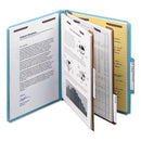 Smead® wholesale. Six-section Pressboard Top Tab Classification Folders With Safeshield Fasteners, 2 Dividers, Letter Size, Blue, 10-box. HSD Wholesale: Janitorial Supplies, Breakroom Supplies, Office Supplies.