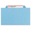 Smead® wholesale. Six-section Pressboard Top Tab Classification Folders With Safeshield Fasteners, 2 Dividers, Letter Size, Blue, 10-box. HSD Wholesale: Janitorial Supplies, Breakroom Supplies, Office Supplies.