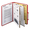 Smead® wholesale. Six-section Pressboard Top Tab Classification Folders With Safeshield Fasteners, 2 Dividers, Letter Size, Bright Red, 10-box. HSD Wholesale: Janitorial Supplies, Breakroom Supplies, Office Supplies.