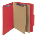 Smead® wholesale. Six-section Pressboard Top Tab Classification Folders With Safeshield Fasteners, 2 Dividers, Letter Size, Bright Red, 10-box. HSD Wholesale: Janitorial Supplies, Breakroom Supplies, Office Supplies.