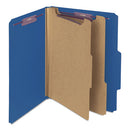 Smead® wholesale. Six-section Pressboard Top Tab Classification Folders With Safeshield Fasteners, 2 Dividers, Letter Size, Dark Blue, 10-box. HSD Wholesale: Janitorial Supplies, Breakroom Supplies, Office Supplies.