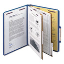 Smead® wholesale. Six-section Pressboard Top Tab Classification Folders With Safeshield Fasteners, 2 Dividers, Letter Size, Dark Blue, 10-box. HSD Wholesale: Janitorial Supplies, Breakroom Supplies, Office Supplies.