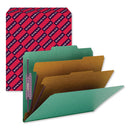 Smead® wholesale. Six-section Pressboard Top Tab Classification Folders With Safeshield Fasteners, 2 Dividers, Letter Size, Green, 10-box. HSD Wholesale: Janitorial Supplies, Breakroom Supplies, Office Supplies.