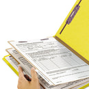 Smead® wholesale. Six-section Pressboard Top Tab Classification Folders With Safeshield Fasteners, 2 Dividers, Letter Size, Yellow, 10-box. HSD Wholesale: Janitorial Supplies, Breakroom Supplies, Office Supplies.
