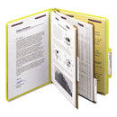 Smead® wholesale. Six-section Pressboard Top Tab Classification Folders With Safeshield Fasteners, 2 Dividers, Letter Size, Yellow, 10-box. HSD Wholesale: Janitorial Supplies, Breakroom Supplies, Office Supplies.