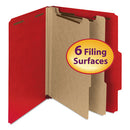 Smead® wholesale. 100% Recycled Pressboard Classification Folders, 2 Dividers, Letter Size, Bright Red, 10-box. HSD Wholesale: Janitorial Supplies, Breakroom Supplies, Office Supplies.