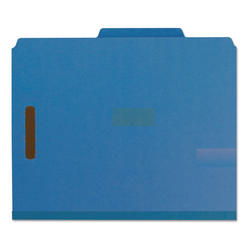 Smead® wholesale. 100% Recycled Pressboard Classification Folders, 2 Dividers, Letter Size, Dark Blue, 10-box. HSD Wholesale: Janitorial Supplies, Breakroom Supplies, Office Supplies.