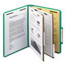 Smead® wholesale. 100% Recycled Pressboard Classification Folders, 2 Dividers, Letter Size, Green, 10-box. HSD Wholesale: Janitorial Supplies, Breakroom Supplies, Office Supplies.