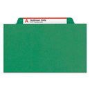 Smead® wholesale. 100% Recycled Pressboard Classification Folders, 2 Dividers, Letter Size, Green, 10-box. HSD Wholesale: Janitorial Supplies, Breakroom Supplies, Office Supplies.