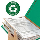 Smead® wholesale. 100% Recycled Pressboard Classification Folders, 2 Dividers, Letter Size, Green, 10-box. HSD Wholesale: Janitorial Supplies, Breakroom Supplies, Office Supplies.