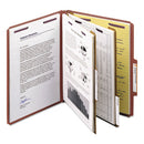 Smead® wholesale. Pressboard Classification Folders With Safeshield Coated Fasteners, 2-5 Cut, 2 Dividers, Letter Size, Red, 10-box. HSD Wholesale: Janitorial Supplies, Breakroom Supplies, Office Supplies.