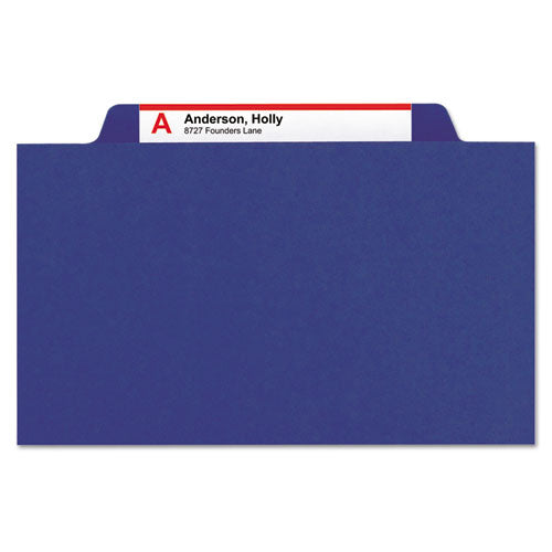 Smead® wholesale. 6-section Pressboard Top Tab Pocket-style Classification Folders With Safeshield Fasteners, 2 Dividers, Letter, Blue, 10-box. HSD Wholesale: Janitorial Supplies, Breakroom Supplies, Office Supplies.
