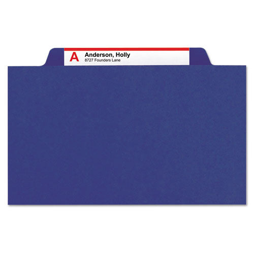 Smead® wholesale. 6-section Pressboard Top Tab Pocket-style Classification Folders With Safeshield Fasteners, 2 Dividers, Letter, Blue, 10-box. HSD Wholesale: Janitorial Supplies, Breakroom Supplies, Office Supplies.