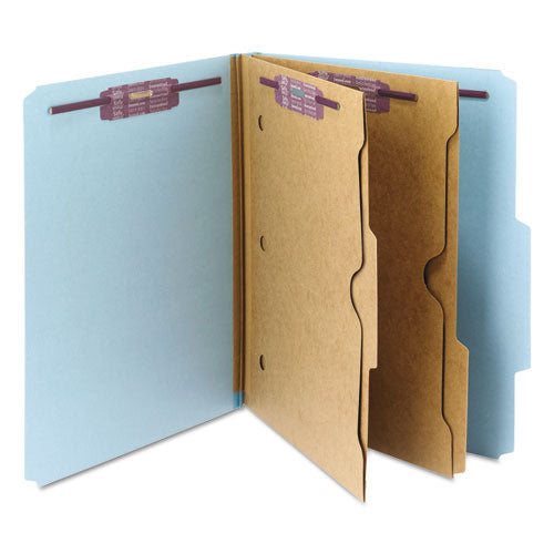 Smead® wholesale. 6-section Pressboard Top Tab Pocket-style Classification Folders With Safeshield Fasteners, 2 Dividers, Letter, Blue, 10-box. HSD Wholesale: Janitorial Supplies, Breakroom Supplies, Office Supplies.