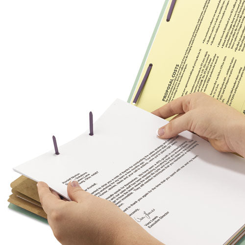Smead® wholesale. Pressboard Classification Folders With Safeshield Coated Fasteners, 2-5 Cut, 3 Dividers, Letter Size, Gray-green, 10-box. HSD Wholesale: Janitorial Supplies, Breakroom Supplies, Office Supplies.
